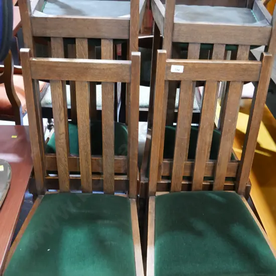 Oak table and 6 chairs