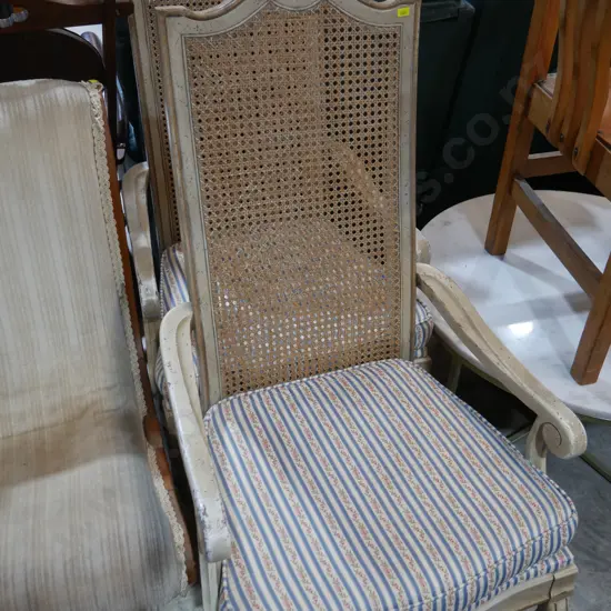 Pair of cane back chairs
