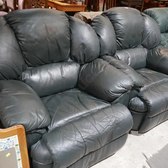 Pair of leather arm chairs