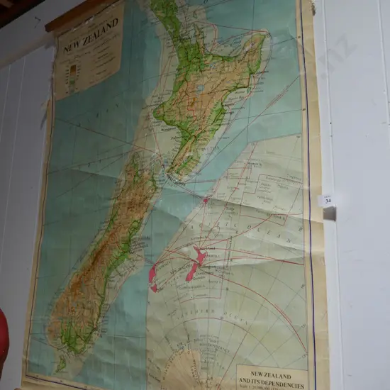 NZ map poster