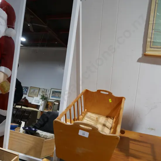 Mirror and dolls cot