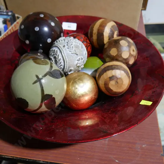 Ornamental balls and bowl