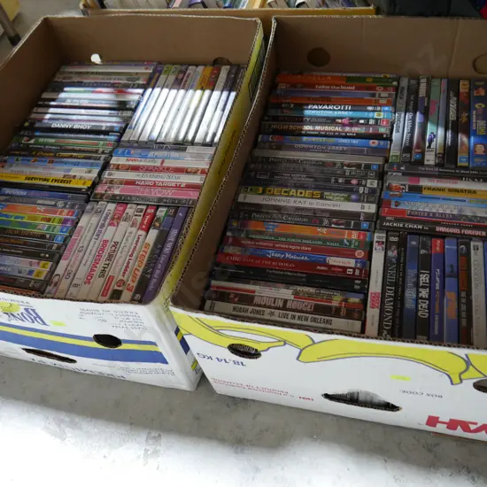 2 boxes DVDs