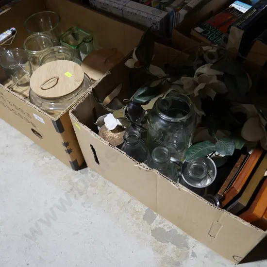 Glassware, bottles X2 boxes