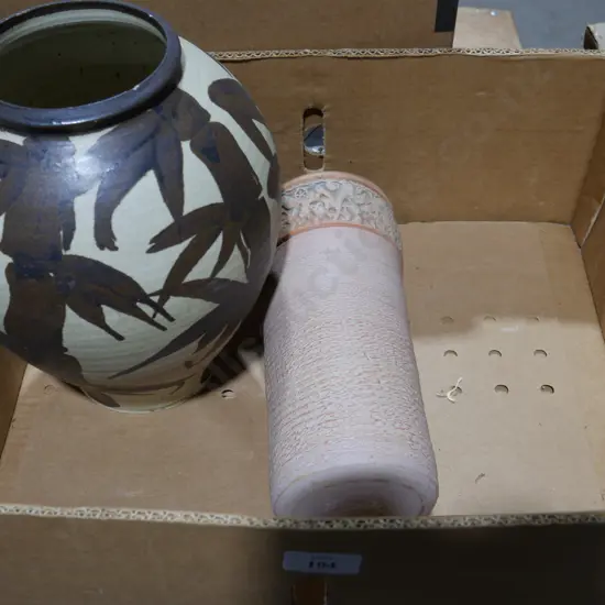 2 pottery vases
