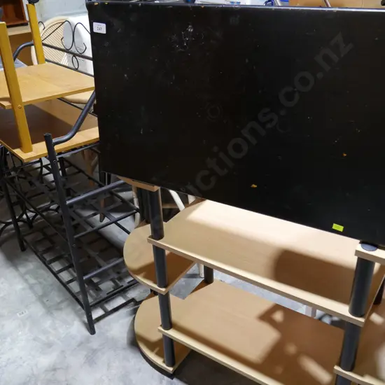 2 stands. Trolley, table