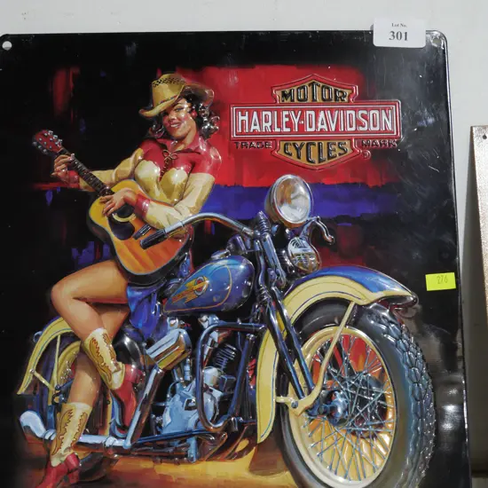 Harley Davidson tin sign