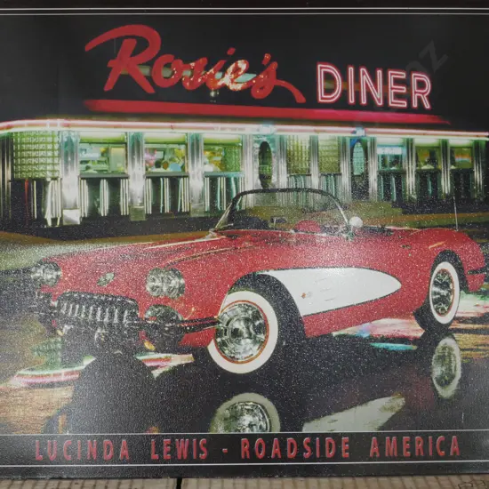 American diner tin sign
