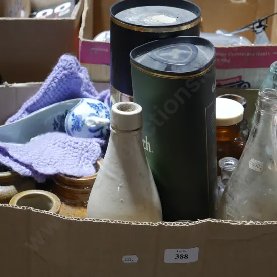 Glass and stone bottles