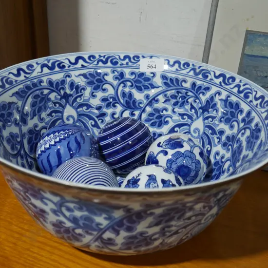 Blue white bowl