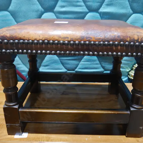 Leather top stool