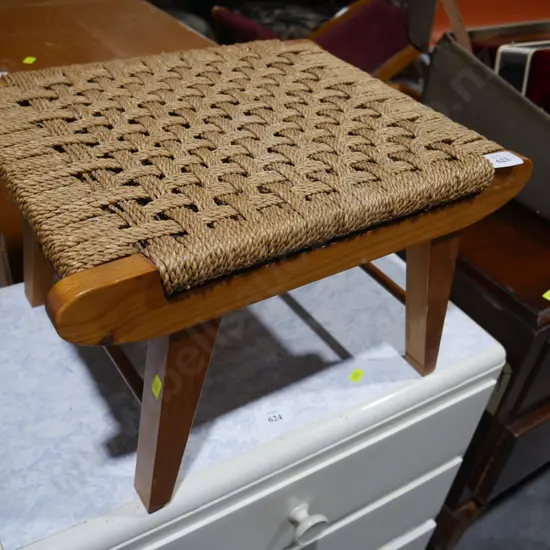 Woven top stool