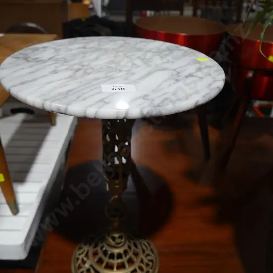 Marble and brass table