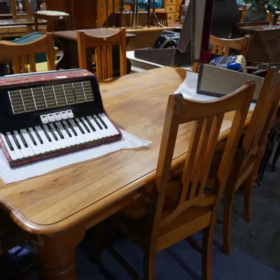 Rimu table and 6 chairs