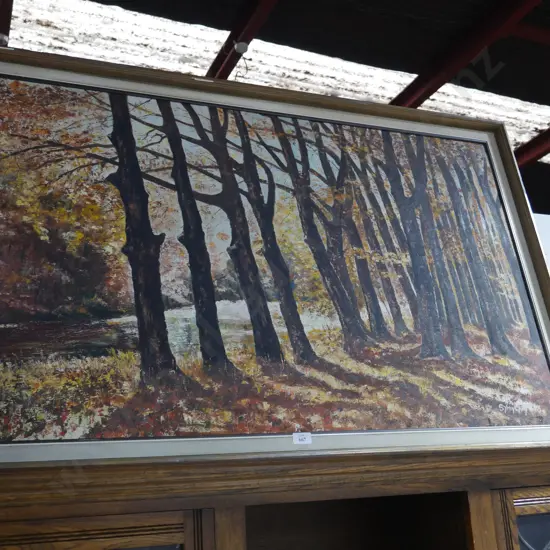 Large oil painting,trees