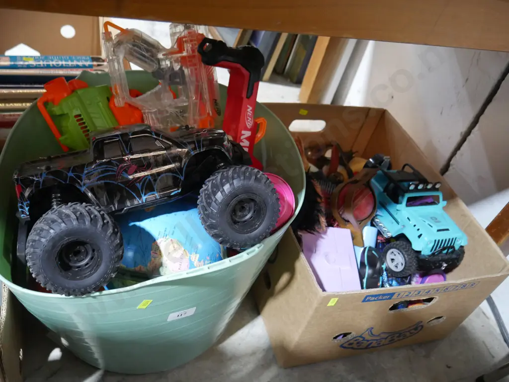 Three boxes of children's toys and games Image 1++