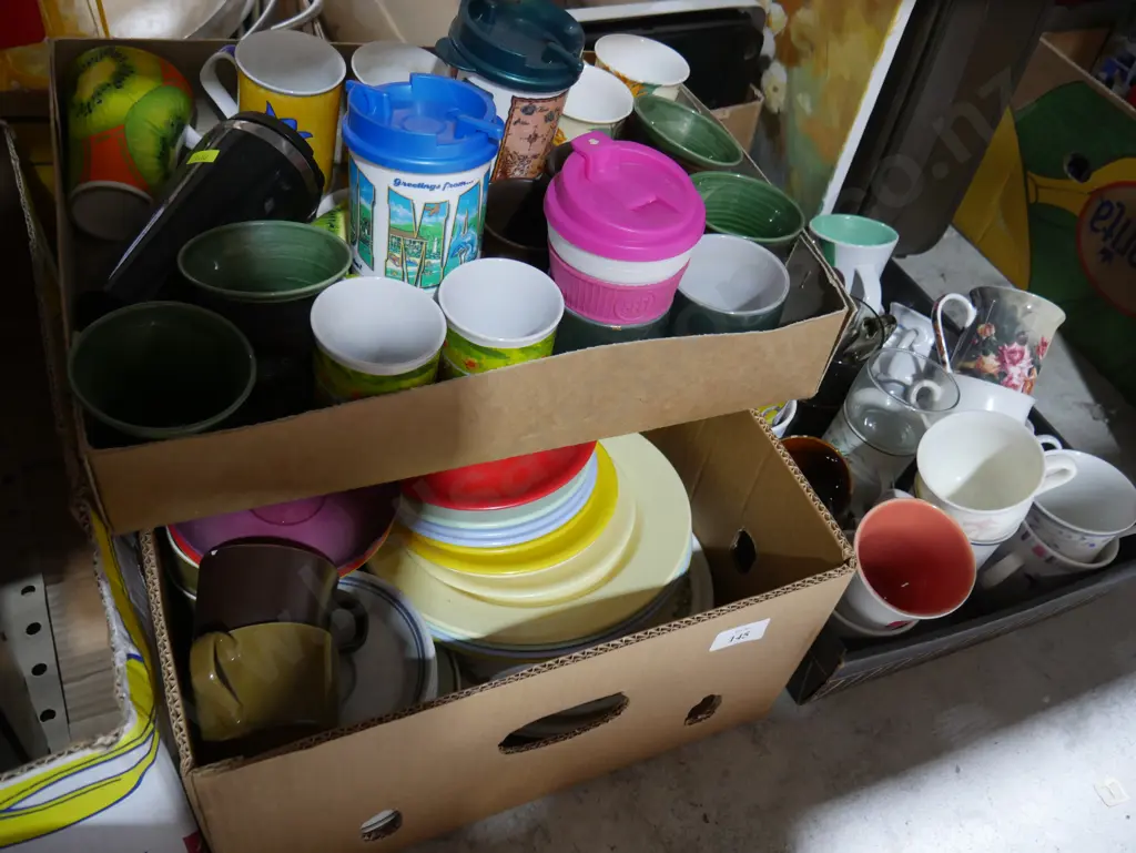 Three boxes of cups etc Image 1++
