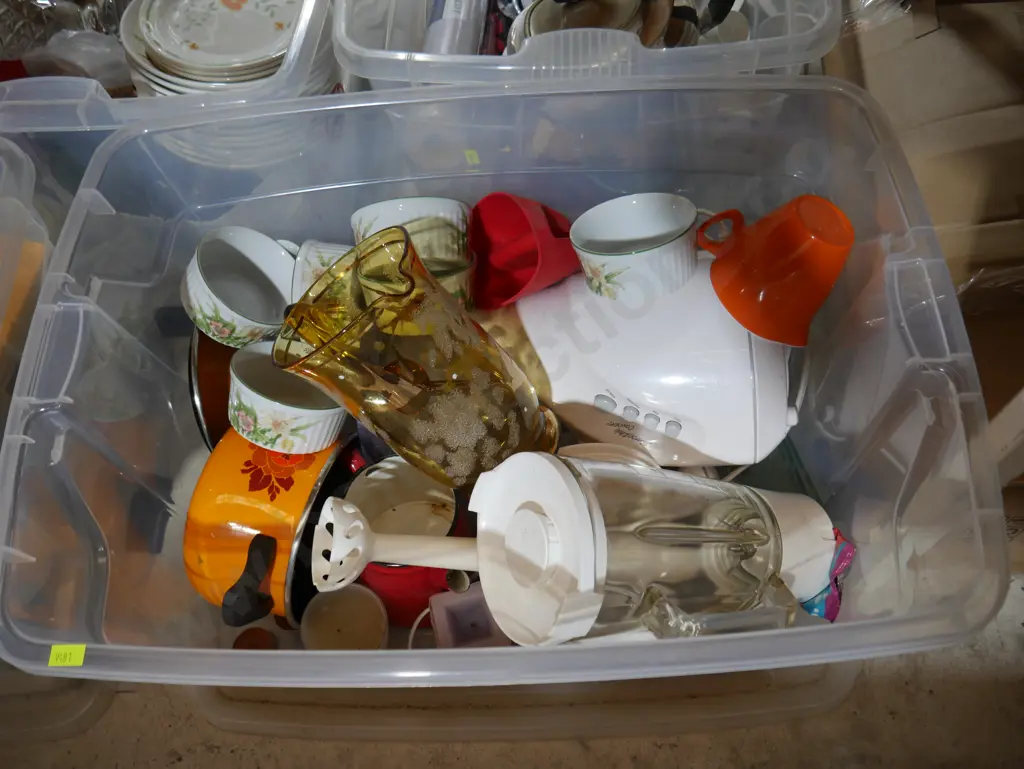 2 containers assorted kitchenware etc Image 1++