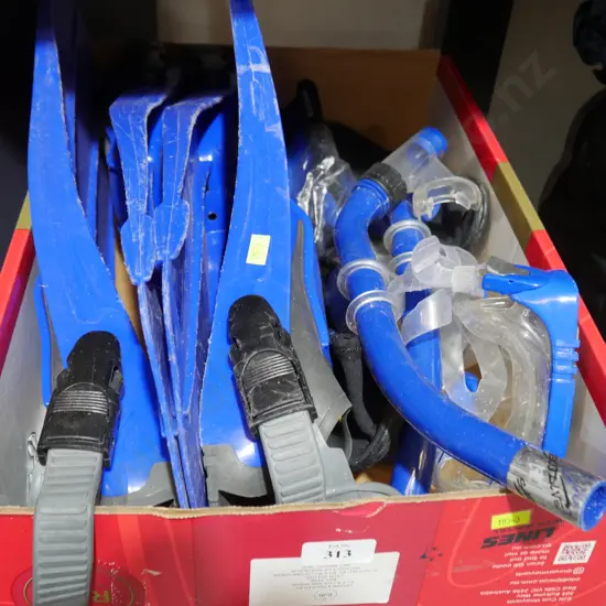 Flippers and snorkels