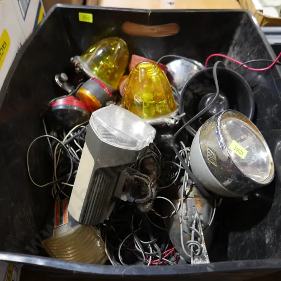 Vintage car lights etc