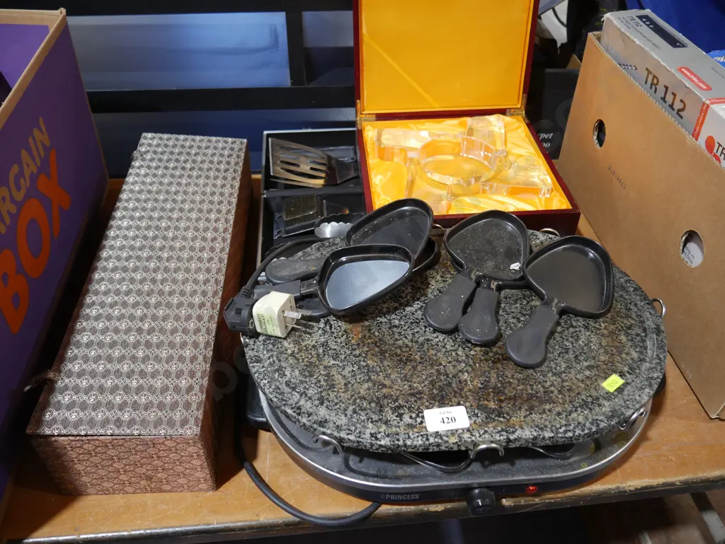 Princess grill, BBQ utensils, glassware Image 1++