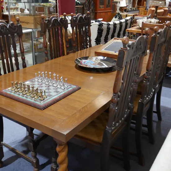 Dining table and 6 chairs