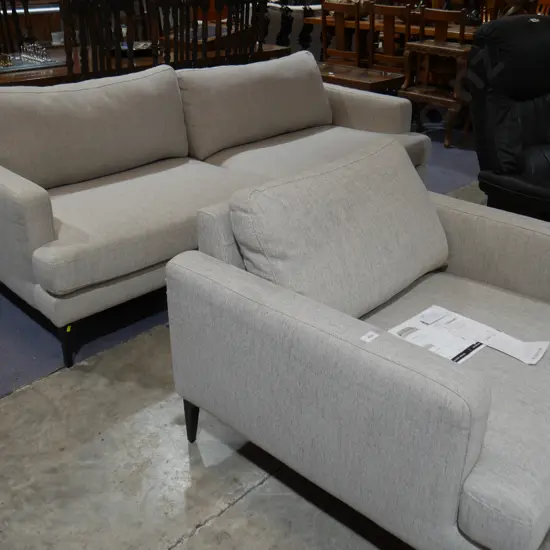 Three seater settee and chair - near new