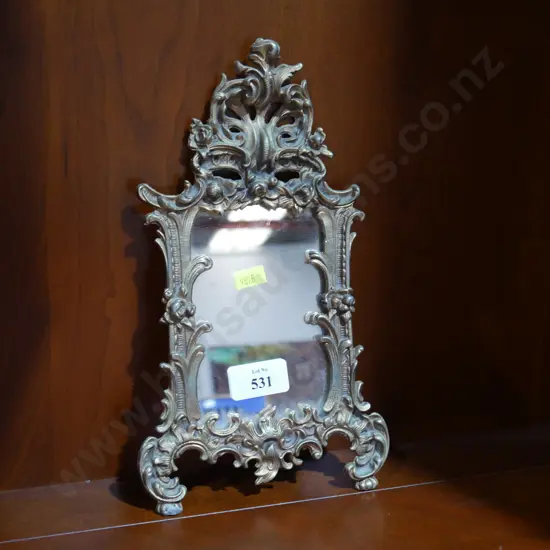 Brass frame mirror