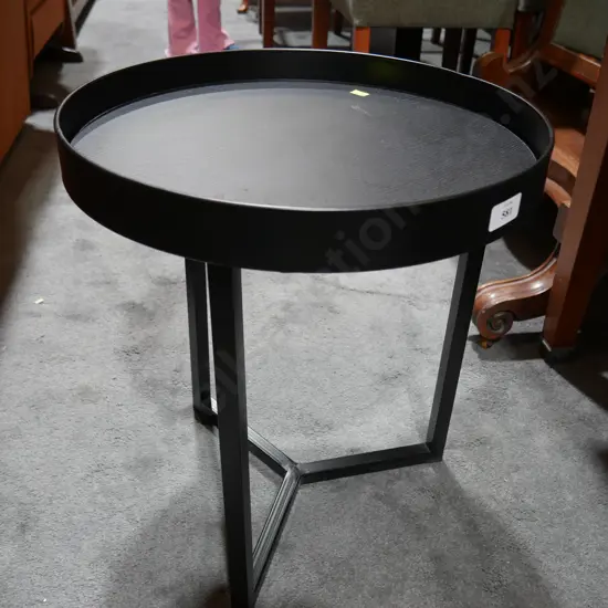 Black side table