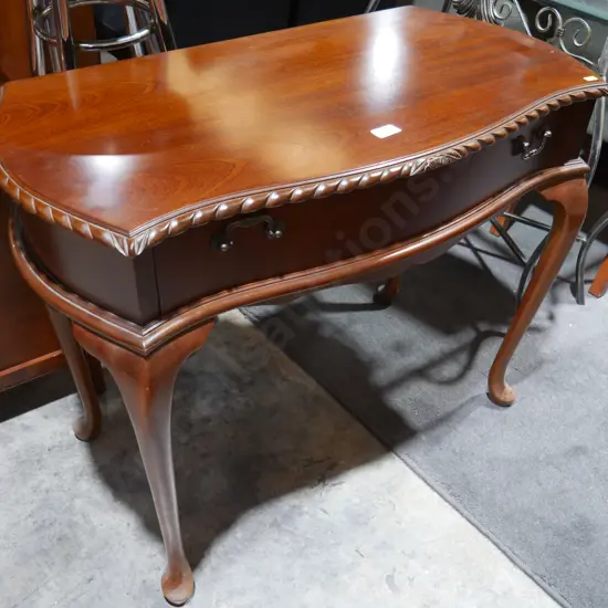 Rope edge 1 drawer hall table