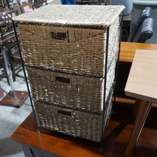 Wicker drawers
