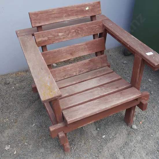 Wooden outdoor seat