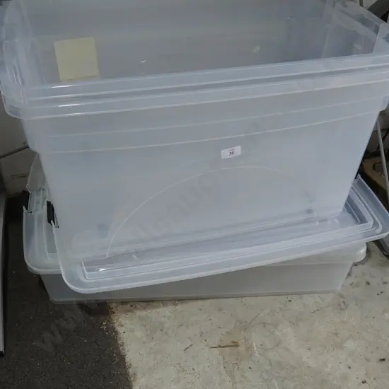 Plastic storage bins