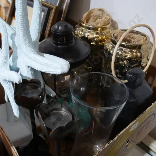 Vases, candle holders etc