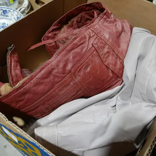 2 woman's leather jackets