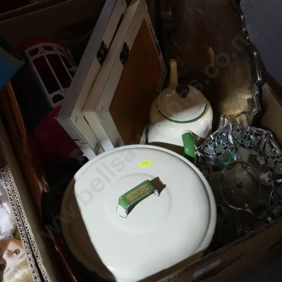 Enamel ware, prints etc