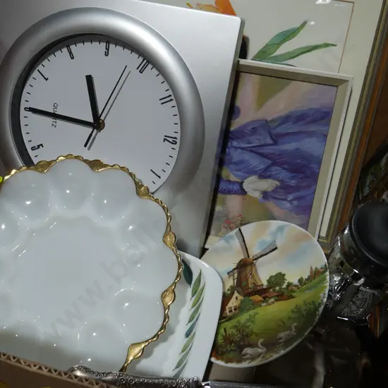 Wall clock, prints etc