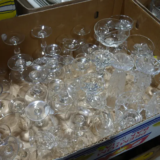 Crystal glasses etc