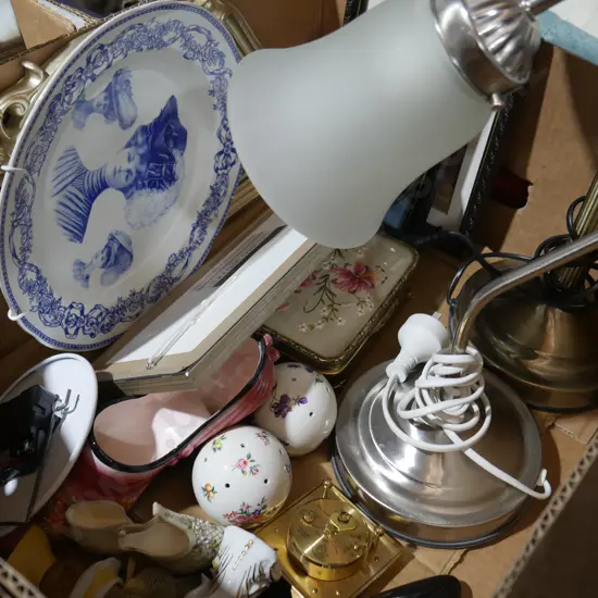 Table lamps, ornaments etc