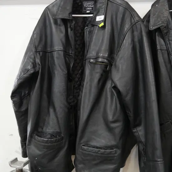 XXL black leather jacket