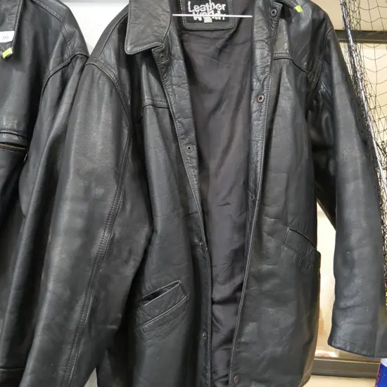 Xl black leather jacket