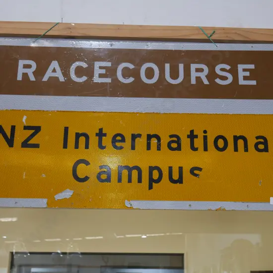 Racecourse sign