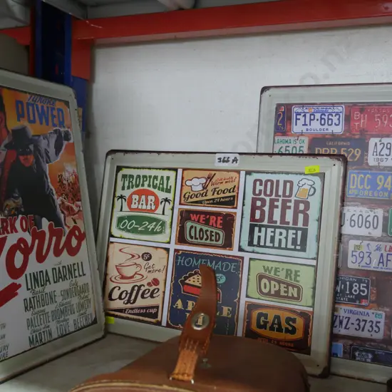 3 vintage style signs
