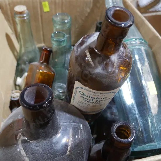 Box vintage bottles