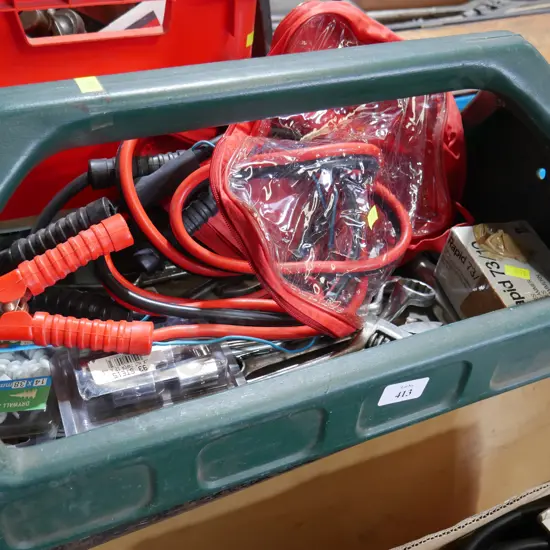 Spanners, jumper leads etc