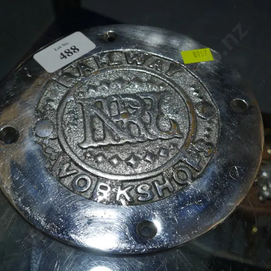 NZR Railway Workshop plate