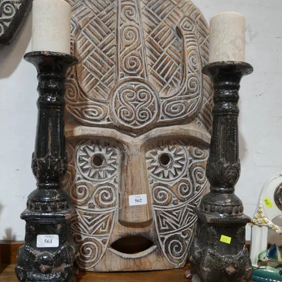 Pottery candle sticks