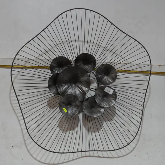 Wire flower wall hanging