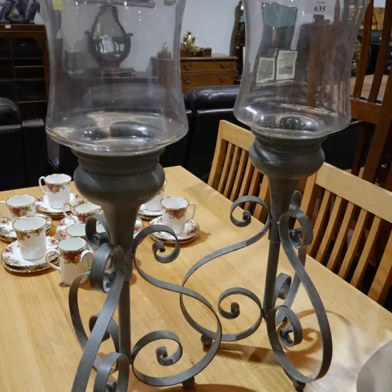 Pair of candle stands