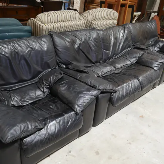 3 piece leather lounge suite